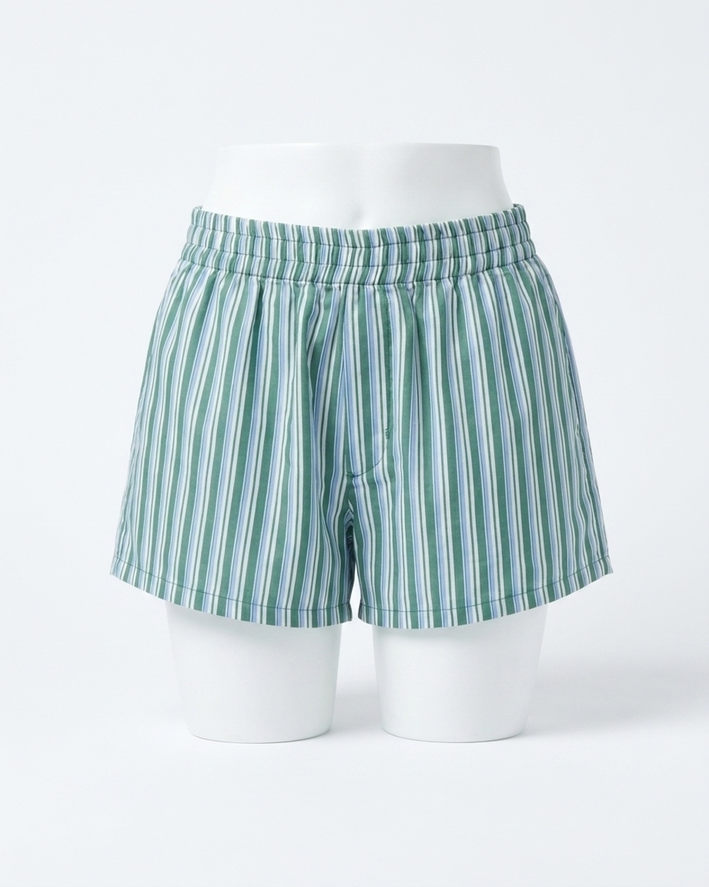 NEW BELLA DAHL boxer relaxed short in emerald surf stripe